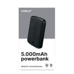 CELLY PROCOMPACT2 POWERBANK 5.000mAh USB-A + USB-C INDICATORE LED NERO