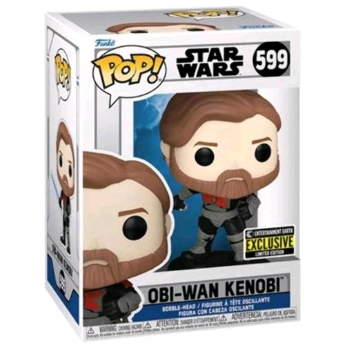 FUNKO POP STAR WARS CLONE WARS MANDO OBI WAN FIGUA IN VINILE 10.5 CM EDIZIONE LIMITATA 