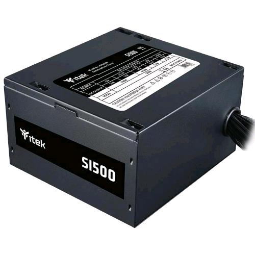 ITEK SI500 ALIMENTATORE 500 W 80 PLUS PFC ATTIVO SILENT FAN 12cm 3 CONNETTORI SATA - EPS (4+4 poli) ATX 20+4 PIN NERO