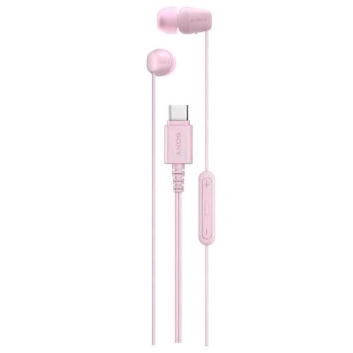SONY IER-EX15C AURICOLARI CON MICROFONO IN-EAR USB-C CONTROLLO CHIAMATE E VOLUME/MUSICA CAVO ANTI GROVIGLIO ROSA
