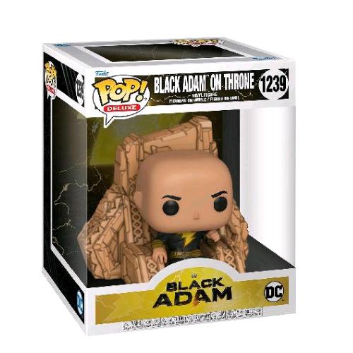 FUNKO POP DELUXE BLACK ADAM ON THRONE FIGURA IN VINILE 9.5 CM DA COLLEZIONE