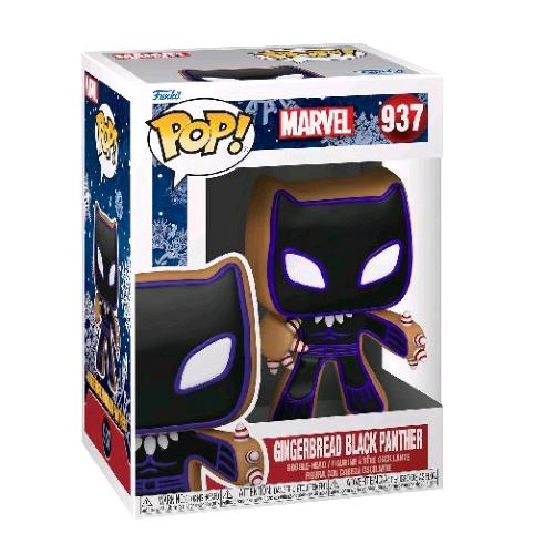 FUNKO POP MARVEL HOLIDAY BLACK PANTHER FIGURA IN VINILE 9.5 CM DA COLLEZIONE