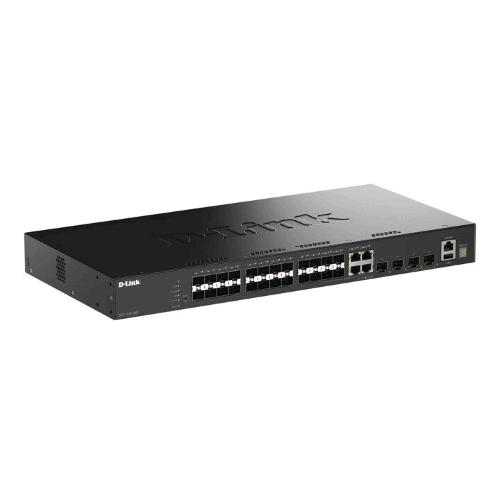 D-LINK DGS-1530-28SC SWITCH GESTITO - 24 x Gigabit SFP + 4 x combo Gigabit SFP/RJ-45 + 4 x 10 Gigabit SFP+ MONTABILE SU RACK