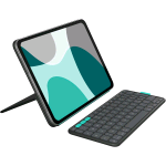 LOGITECH FLIP FOLIO APPLE iPAD PRO (M4) APPLE iPAD AIR 11" (M2 e M3 5 GEN) CUSTODIA CON TASTIERA ITA QWERTY GRAFITE