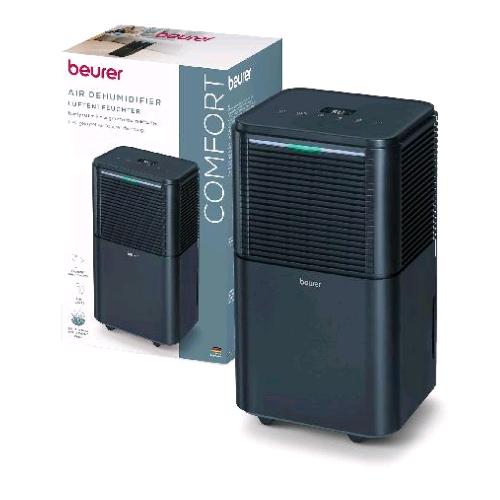 BEURER LE 150 DEUMIDIFICATORE ELETTRICO PER AMBIENTI FINO A 30 MQ MODALITA' NOTTURNA FUNZIONE ASCIUGATURA BUCATO SERBATOIO DA 2 LT NERO 