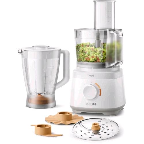 PHILIPS HR7320/00 DAILY ROBOT DA CUCINA 700W 19 FUNZIONI CIOTOLA DA 2.1 LT CARAFFA DA 1.5 LT CON ACCESSORI BIANCO