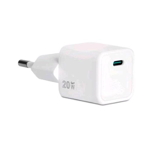 VULTECH CARICABATTERIE DA RETE GaN PD 20 W QC 3.0 - 1 PORTA USB-C BIANCO