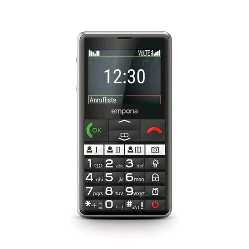 EMPORIA V76 PURE-LTE 2.31" SENIOR PHONE TASTI EXTRA LARGE PULSANTE DI EMERGENZA FINO A 5 NUMERI DI EMERGENZA 4G ITALIA NERO