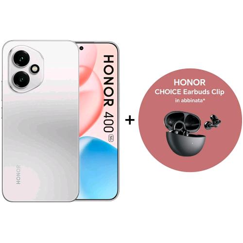 HONOR 400 5G DUAL SIM 6.55" OCTA CORE 512GB RAM 8GB 5G ITALIA ARGENTO + AURICOLARI BLUETOOTH HONOR CHOICE EARBUDS CLIP