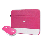 PANTONE MESSENGER CUSTODIA RIGIDA PER NOTEBOOK DA 15.6" IN POLIESTERE TASCA ESTERNA CON MOUSE ROSA
