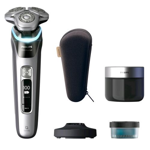 PHILIPS XP9204/30 PRESTIGE RASOIO ELETTRICO RICARICABILE WET&DRY SERIE 9000 TECNOLOGIA SKINLQ TESTINA FLESSIBILE CON CUSTODIA GRIGIO