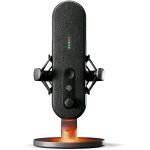 STEELSERIES ALIAS MICROFONO USB PER PC CANCELLAZIONE DEL RUMORE AI - LED PER IL MUTE E IL MONITORAGGIO DEL LIVELLO - SUPPORTO ANTIURTO