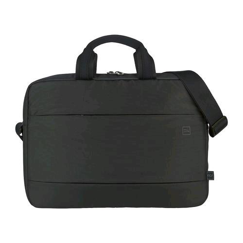 TUCANO GLOBAL 2 BORSA PER NOTEBOOK DA 15.6" IN PLASTICA RECICLATA TASCA FRONTALE E TASCA INTERNA CON TRACOLLA NERO