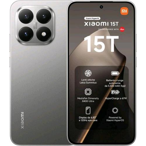 XIAOMI 15T 5G DUAL SIM 6.83" OCTA CORE 512GB RAM 12GB 5G ITALIA GRAY