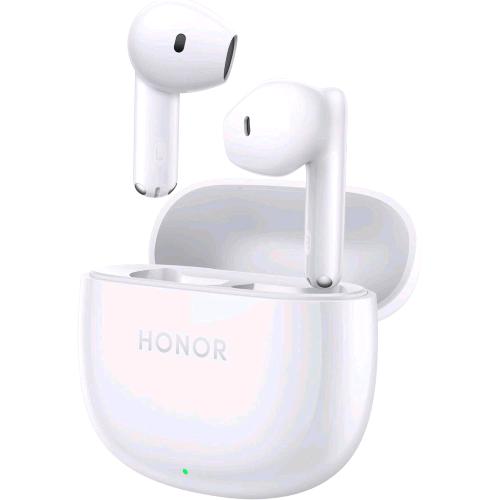 HONOR EARBUDS X6 AURICOLARI TRUE WIRELESS CON MICROFONO IN-EAR BLUETOOTH RIDUZIONE DEL RUMORE AI E CUSTODIA DI RICARICA BIANCO