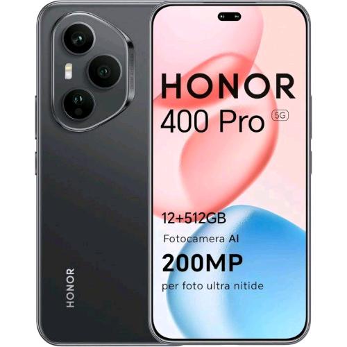 HONOR 400 PRO 5G DUAL SIM 6.7" OCTA CORE 512GB RAM 12GB 5G ITALIA MIDNIGHT BLACK