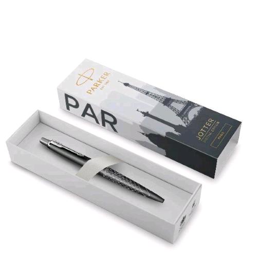 PARKER JOTTER SPECIAL EDITION PARIS PENNA A SFERA A SCATTO PUNTA CONICA TRATTO 1 mm INCHIOSTRO BLU CONFEZIONE REGALO