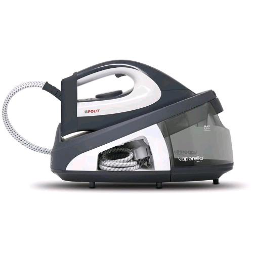 POLTI SIMPLY VS 10.12 VAPORELLA FERRO DA STIRO A VAPORE CON CALDAIA 2200 W SERBATOIO 1.5 LT 6.5 BAR FUNZIONE ECO PIASTRA IN CERAMICA ANTIGRAFFIO BIANCO GRIGIO