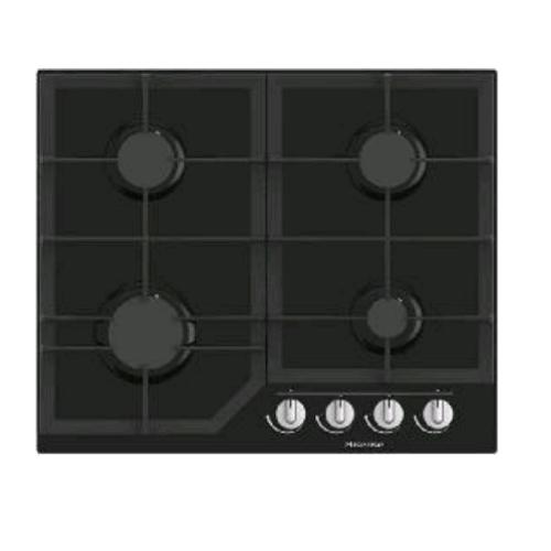 HISENSE GG643B PIANO COTTURA A GAS 4 FUOCHI 60 CM PIANO IN VETRO TEMPERATO NERO