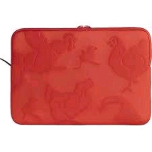 TUCANO RILIEVO GALLINE CUSTODIA PER NOTEBOOK DA 14" E MACBOOK AIR 15" IN NEOPRENE CHIUSURA DOPPIA CERNIERA ARANCIONE