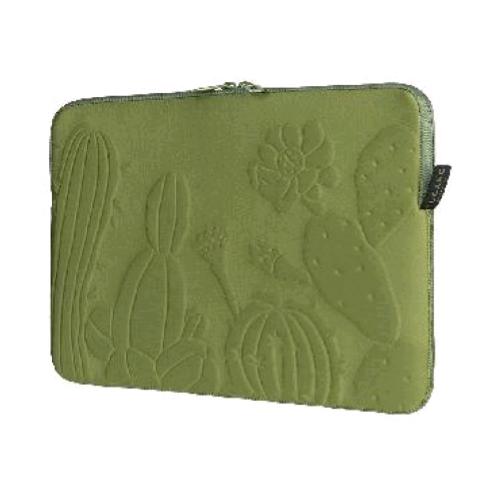 TUCANO RILIEVO CACTUS CUSTODIA PER NOTEBOOK DA 14" E MACBOOK AIR 15" IN NEOPRENE CHIUSURA DOPPIA CERNIERA VERDE