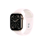 APPLE WATCH SERIES 11 GPS + CELLULAR 5G 42mm CASSA TITANIO ORO CON BAND ROSA FARD - S/M