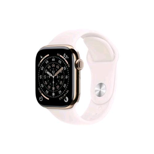 APPLE WATCH SERIES 11 GPS + CELLULAR 5G 42mm CASSA TITANIO ORO CON BAND ROSA FARD - S/M