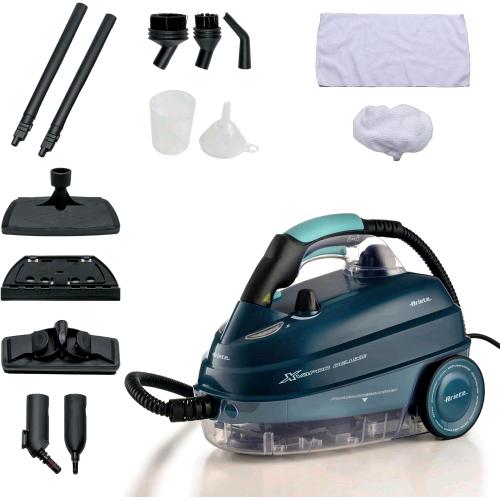 ARIETE 4146 XVAPOR DELUXE SCOPA A VAPORE A TRAINO 1500W 5 BAR CON 9 ACCESSORI BLU