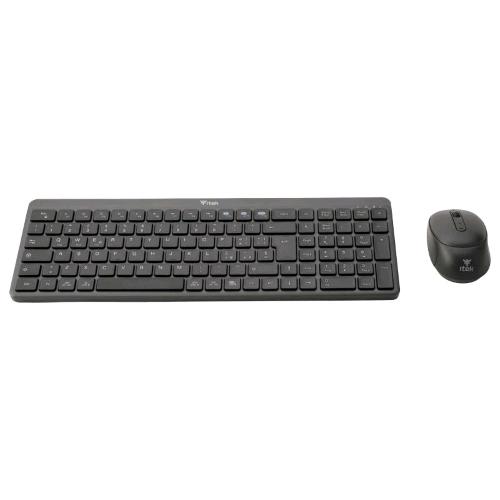ITEK DEC WS01 TASTIERA WIRELESS FULL SIZE 106 TASTI QWERTY + MOUSE 2.4GHz + BLUETOOTH NERO