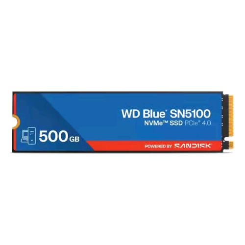 WESTERN DIGITAL BLUE SN5100 SSD 500GB M.2 2280 NVMe INTERNO PCI Express 4.0  QLC 3D NAND Read:6600MB/s Write:5600MB/s
