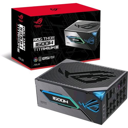 ASUS ROG THOR TITANIUM III ALIMENTATORE GAMING 1600 W Display OLED e Aura Sync RGB MODULARE 80+ TITANIUM ATX 3.1 PCIe 5.0