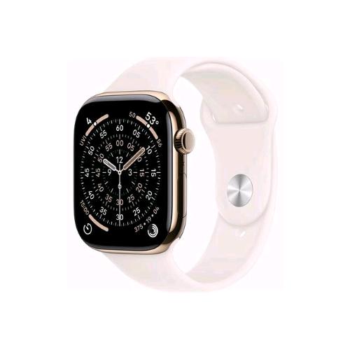 APPLE WATCH SERIES 11 GPS + CELLULAR 5G 46mm CASSA TITANIO ORO CON BAND ROSA FARD - S/M