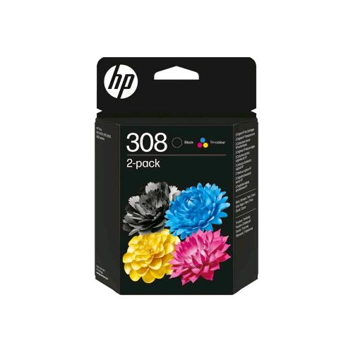 HP 308 TRI PACK NERO GIALLO CIANO MAGENTA 160 PAGINE CONF 2 Pz. BLISTER