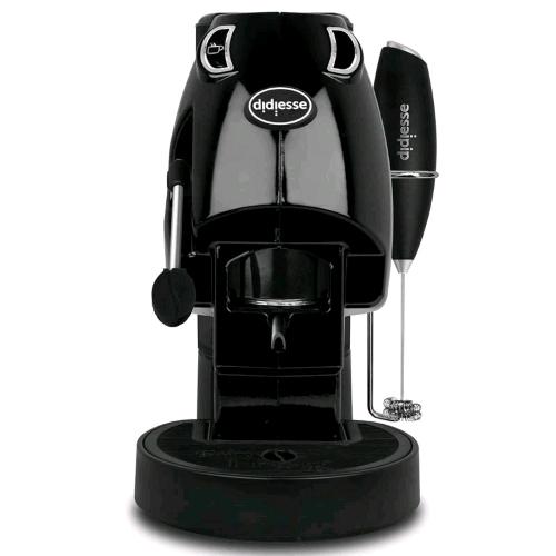 DIDIESSE FROG BABY MACCHINA DA CAFFE' A CIALDE 44 mm 650W SERBATOIO 1.3 LT CON FRULLINO E DOPPIO PORTACIALDA NERO