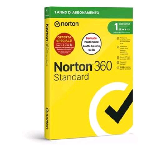 NORTON 360 STANDARD 2026 ANTITRUFFA- ATTACH 1 DISPOSITIVO 12 MESI 10GB BACKUP BOX