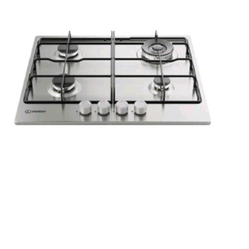 INDESIT THP 642 W/IX/I 1 PIANI COTTURA A GAS 4 FUOCHI 58 CM PIANO IN ACCIAIO INOX
