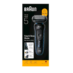 BRAUN 52-B1650S RASOIO ELETTRICO RICARICABILE SERIE 5 WET DRY 3 LAME FLESSIBILI 2 MODALITA' DI RASATURA NERO BLU