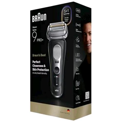 BRAUN 9600SRASOIO ELETTRICO RICARICABILE SERIE 9 PRO+ WET DRY 5+1 NERO
