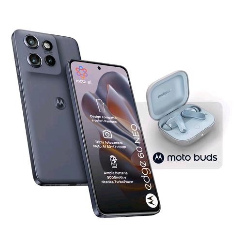 MOTOROLA EDGE 60 NEO 5G DUAL SIM 6.36" OCTA CORE 256GB RAM 8GB 5G ITALIA GRISAILLE BUNDLE + MOTO BUDS ARICOLARI BLUETOOTH