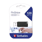 VERBATIM PINSTRIPE 128GB CHIAVETTA USB-A 2.0 NERO