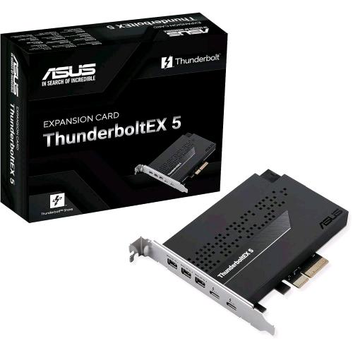 ASUS THUNDERBOLTEX 5 - THUNDERBOLT-ADAPTER PCIE 4.0 X4 2x THUNDERBOLT5 3 x MINI-DISPLAYPORT NERO