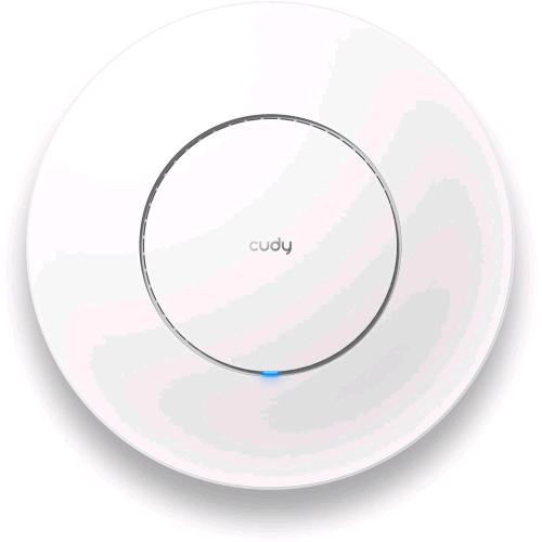 CUDY AP3000 ACCESS POINT AX3000 WI-FI 6 2.5Gbps RJ-45 MESH MU-MIMO ALIMENTAZIONE PoE o DC ALIMENTATORE 12 V INCLUSO MONTABILE A PARETE BIANCO