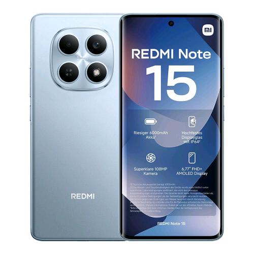 XIAOMI REDMi NOTE 15 DUAL SIM 6.77" OCTA CORE 128GB RAM 6GB 4G LTE NFC EUROPA GLACIER BLUE