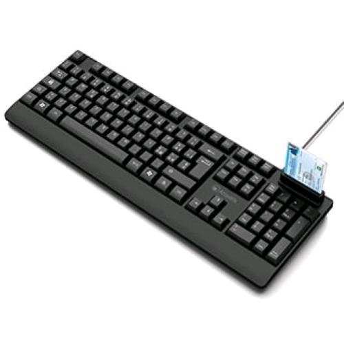 ATLANTIS P013-K810S TASTIERA USB LAYOUT ITALIANO CON LETTORE DI SMART CARD CNS E CRS INCORPORATO CAVO 1.5 MT NERO