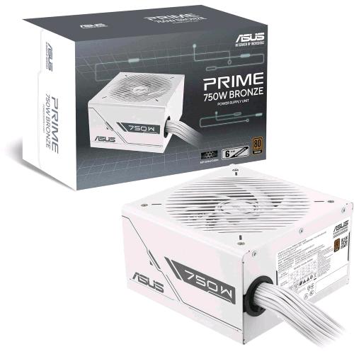 ASUS PRIME 750W BRONZE ALIMENTATORE 750 W 80 PLUS BRONZE MODULARE VENTOLA CON DOPPIO CUSCINETTO A SFERA ATX 3.0 BIANCO