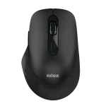 NILOX MOUSE OTTICO EGONOMICO SILENZIOSO DUAL WIRELESS BLUETOOTH + WIRELESS 6 PULSANTI 1.600 DPI NERO