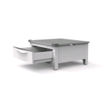 MELICONI BASE SPACE EXTRA RIALZO IN TECNOPOLIMERO PER LAVATRICE ANTIVIBRAZIONE CON CASSETTO ESTRAIBILE BIANCO