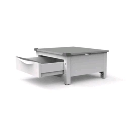 MELICONI BASE SPACE EXTRA RIALZO IN TECNOPOLIMERO PER LAVATRICE ANTIVIBRAZIONE CON CASSETTO ESTRAIBILE BIANCO