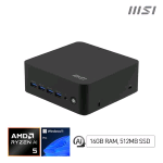 MSI CUBI Z AI 8M-013EU MINI PC AMD RYZEN 5 8645HS RAM 16GB-SSD 512GB NVMe-IRIS Xe GRAPHICS-WI-FI 6E + GIGABIT LAN-WIN 11 PROF NERO (9S6-B03231-013)