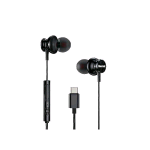 HAMLET AURICOLARI STEREO IN-EAR USB-C CON MICROFONO TELECOMANDO CONTROLLO CHIAMATE E VOLUME/MUSICA NERO
